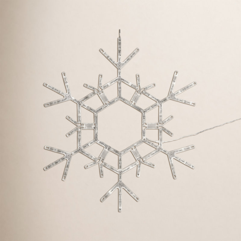 LED Folding Snowflake Lighted Display, 36" H, Warm White