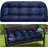 Outdoor Bench Cushion Memory Foam 44x19 Inch Patio Seat Pad Blue