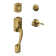 Camelot Handleset with Deadbolt and Accent Door Lever and Rosette