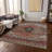 Machine Washable Indoor/Outdoor Xhevrie Paprika Rug-1213663583