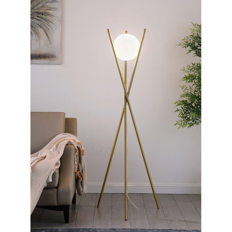 Lampe trépied Cade or