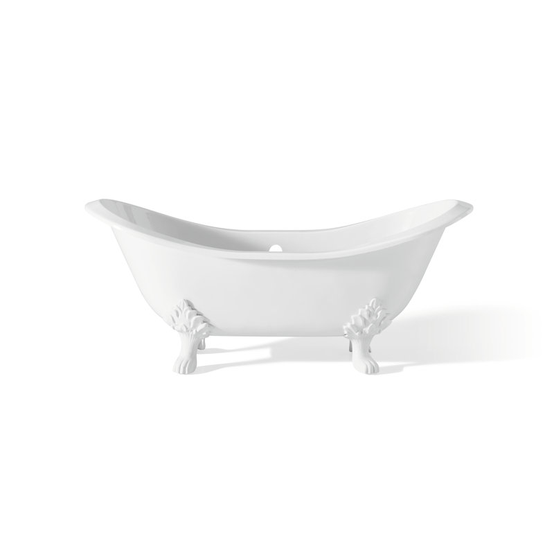 Regency 72'' L Soaking Bathtub, White Interior with White Exterior, White
