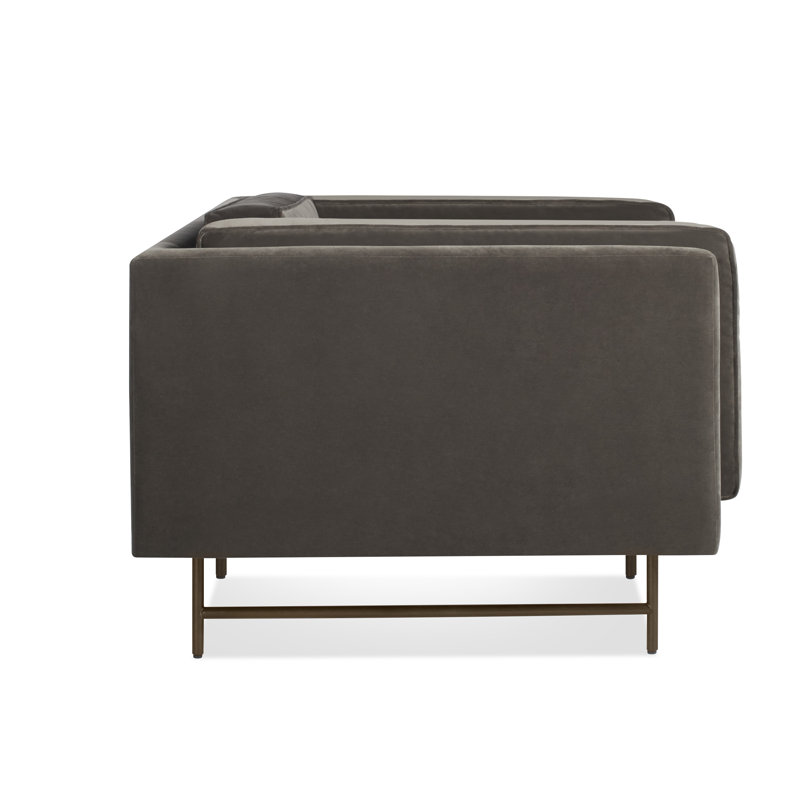 Bank Club Chair, Lava Polyester Blend, Antiqued Brass