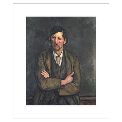 «Man with Crossed Arms» par Paul Cézanne - Impression Giclée encadrée