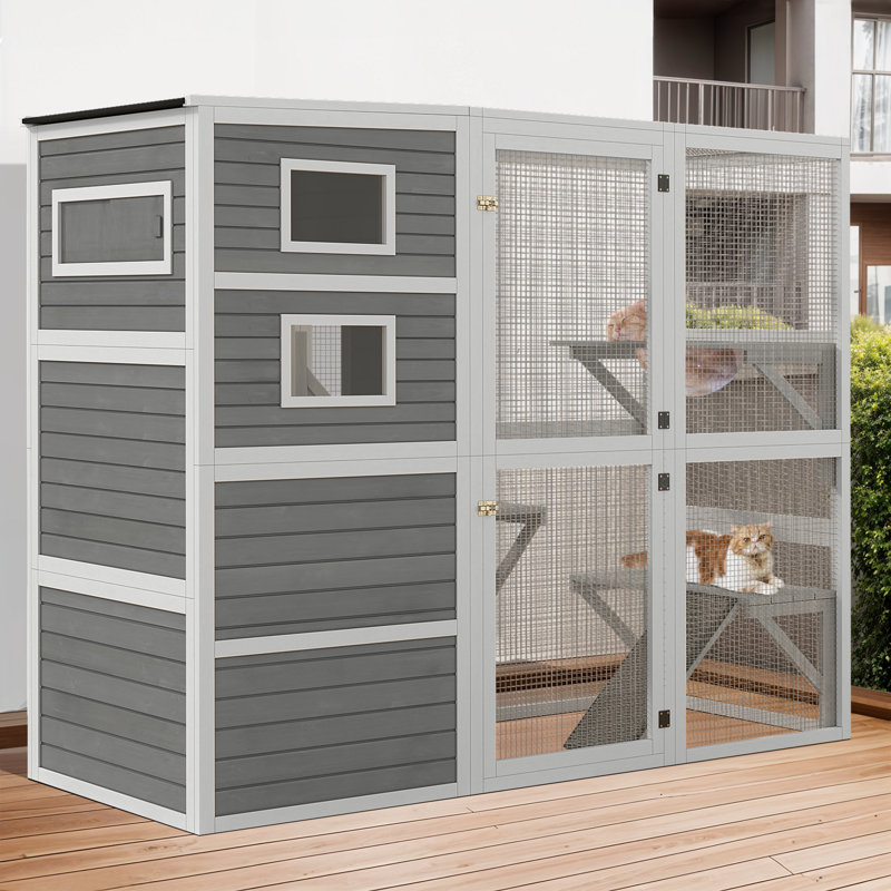 Espace pour chat d'extérieur 77,9 pouces