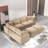 Kessi 8-Piece Upholstered Modern Chenille Fabric Modular Sectional Sofa With Ottoman-567950424