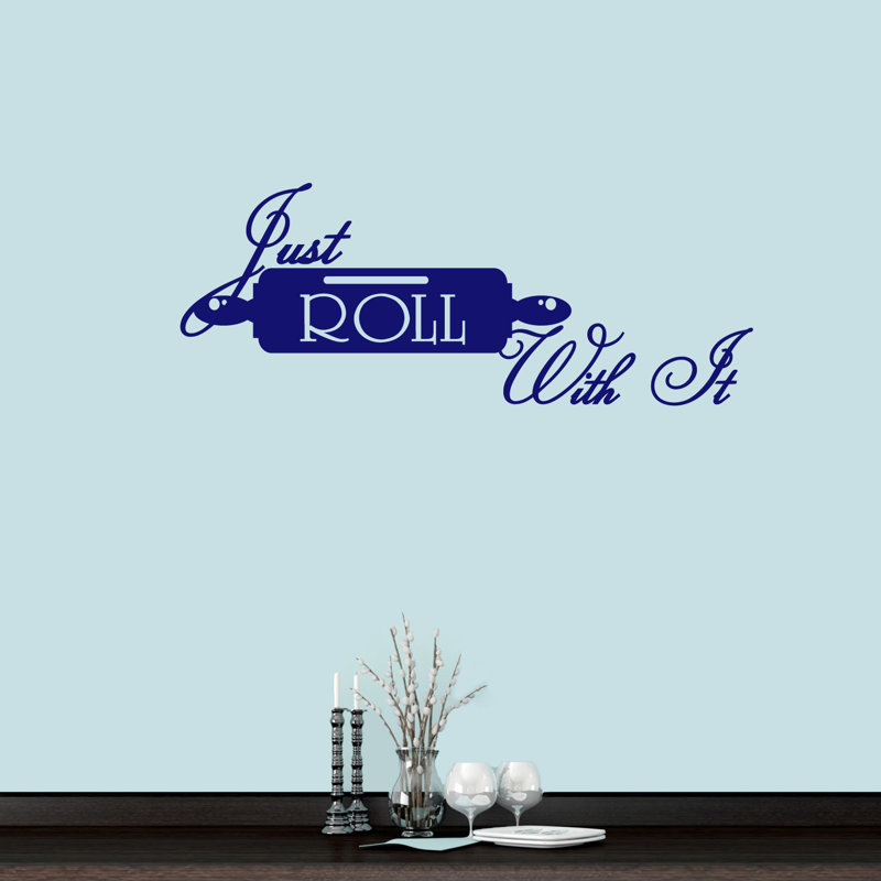 Adhésif décoratif Just Roll With It, Bleu marine