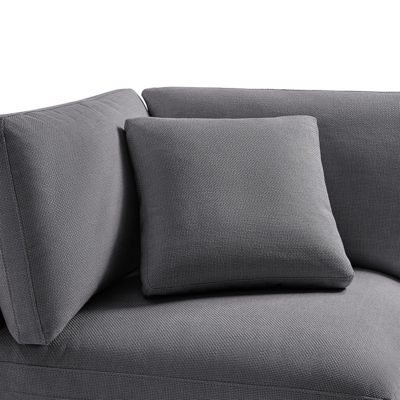 Chaise de coin Cassandra - gris anthracite, Gris anthracite