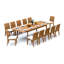 9 Pcs Grade-A Teak Wood Dining Set: 118" Double Extension Rectangle Table And 8 Lagos Armless Chairs #11LG2400-2080376961