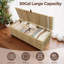 Banc de rangement extérieur en osier