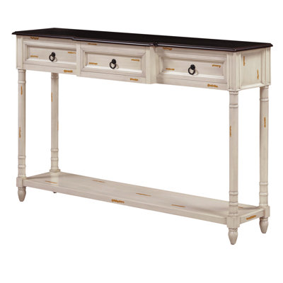 Console Table Sofa Table With Drawers For Entryway With Projecting Drawers And Long Shelf -  Winston Porter, EB1F925E221941FF8AC57461EC27F3D3