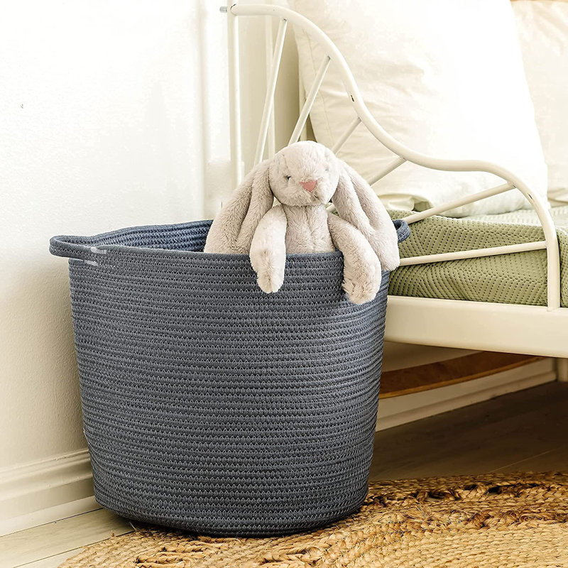 Laundry Cotton Basket, 14" H x 15" W x 15" D, Gray