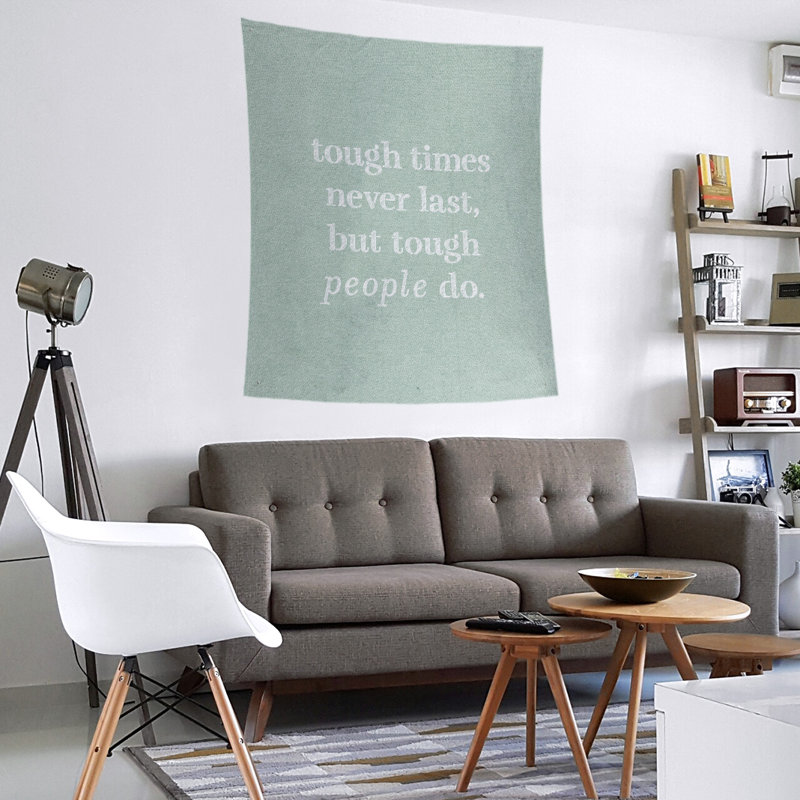 Tapisserie en polyester rigide times, H 80 po x l 68 po, Vert / blanc