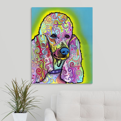 « caniche », reproduction sur toile