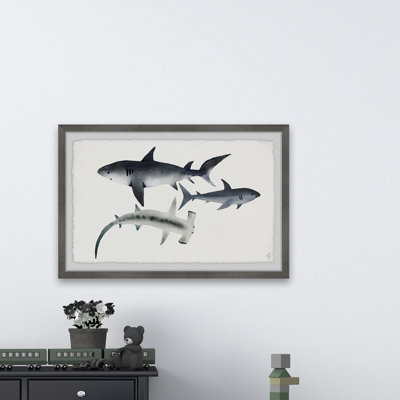 Clauson 'Sharks' Framed Print