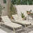 Wood Chaise Lounge In Grey With Adjustable And Metal Decor  2 2 Grey, Produced-1188749844