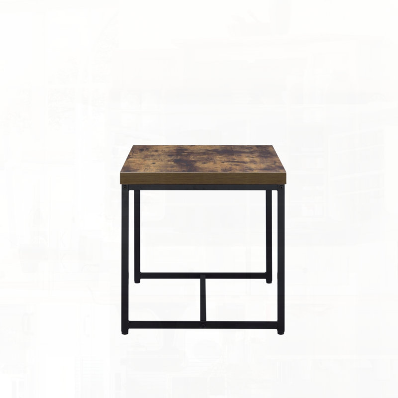 Rectangular Wooden Top End Table