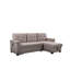 Canapé modulaire gris avec rangement réversible et espace de rangement de 42 po x 71 po