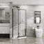 Porte de douche d'angle sans cadre P 36 po x l 36 po x H 72 po-110915126