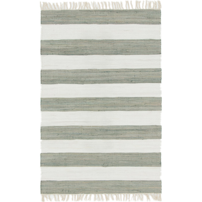 Rinker Cotton Striped Indoor Rug, Rectangle 4'1" x 6'1"
