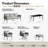7 - Person Patio Furniture Set With Swivel Chairs, Outdoor Metal Frame Sofa Seating Group With Cushion-1583517574