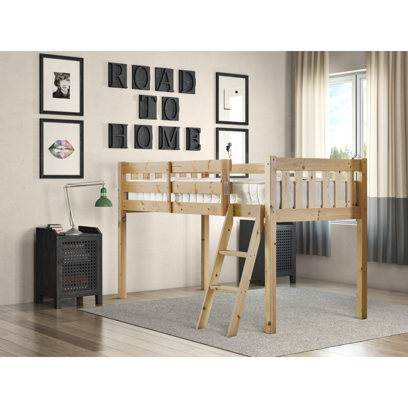 Bristol Mid Sleeper Heavy Duty Pine Loft Cabin Bed, Single (3')