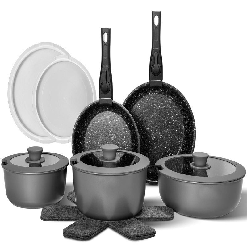 17 - Piece Aluminum Cookware Set