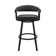 Robinett Swivel Counter or Bar Height Bar Stool with Arms and Footrest in Faux Leather and Metal