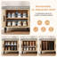 Banc de rangement pour chaussures avec portes coulissantes cannelées lisses, armoire de rangement de chaussures dissimulée à 2 niveaux