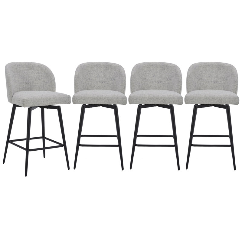Brendaly Swivel Counter & Bar Stool, White (Multi-colored)