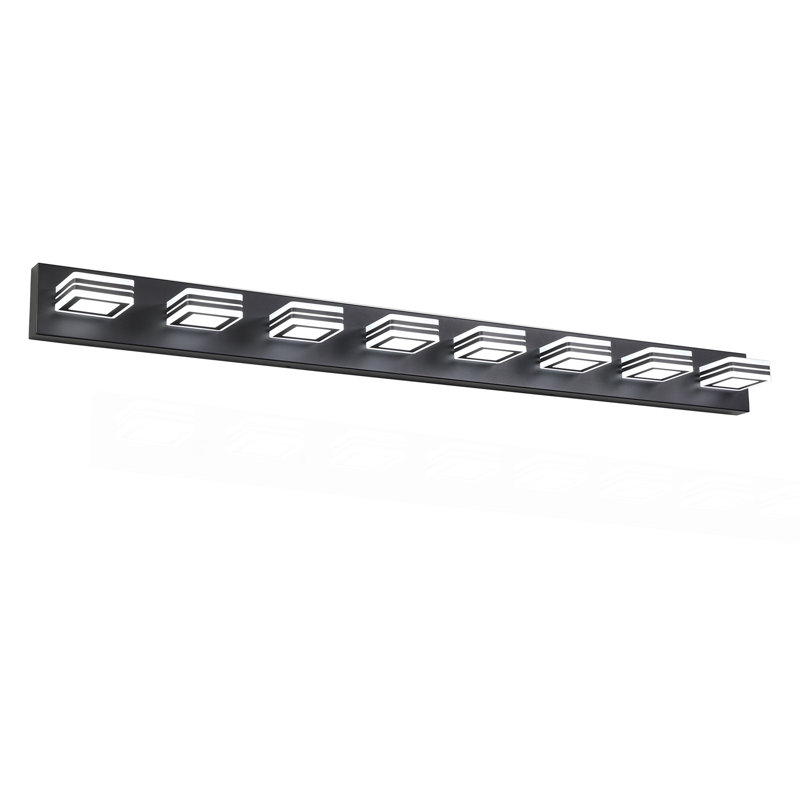 Luminaire de salle de bain moderne à 52 lumières DEL de 52 po - Luminaire de salle de bain élégant, fer et acrylique, à intensité variable et écoénergétique pour la salle de bain, éclairage de miroir