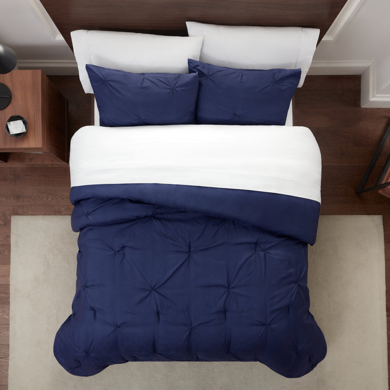 Simply Clean Antimicrobial Pleated Comforter Set