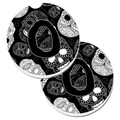 Ceramic Round 2 Piece Car Coaster Set