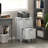 Vertical File Cabinet With 2 Drawers, Rustic Farmhouse Office Storage Cabinet For A4 & Letter Size Files, Distressed Light Gray With Black Metal Accents-254209563