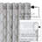 Strausstown Geometric Cotton Tailored 72'' W Cafe Curtain in-7393958