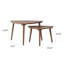 Ensemble de 2 tables basses gigognes Red Oak