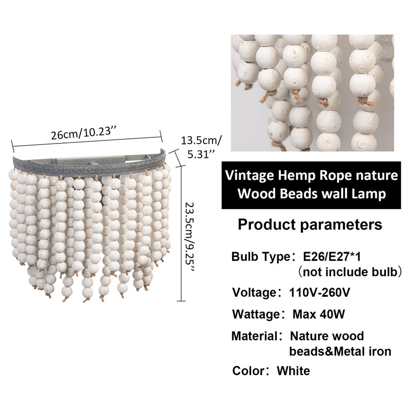 Solid Wood Wall Sconce