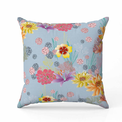 Coussin en faux suède coloré Flora