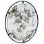 Miroir industriel mural en métal - 31,5 x 0,7 x 31,5 po, noir, 15,8 lb