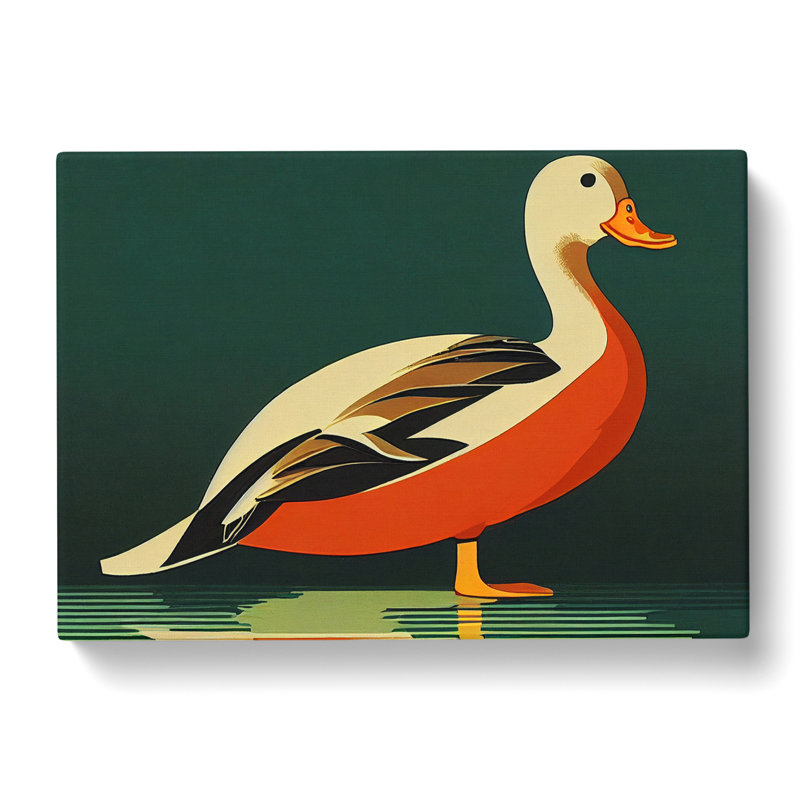 Deco Duck - Wrapped Canvas