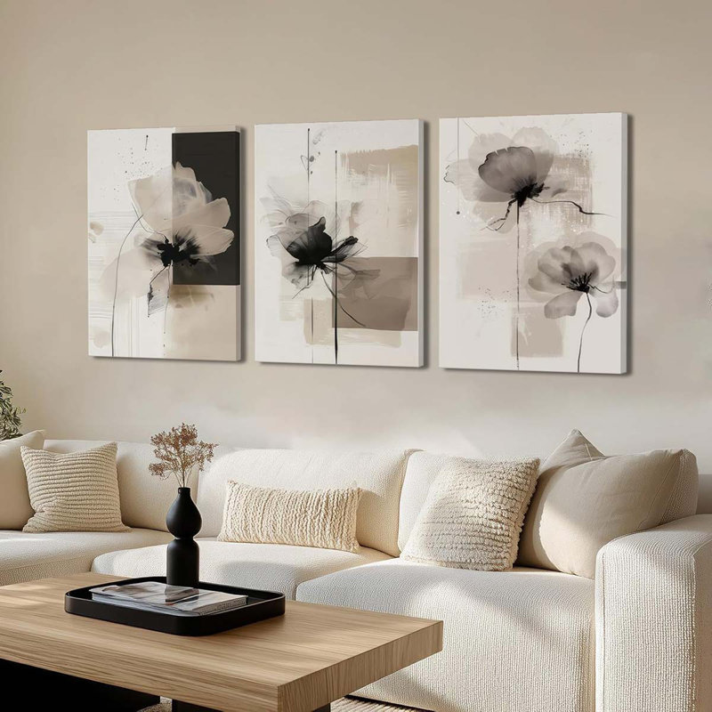 3 Piece Wrapped Canvas Print, 60 cm H x 40 cm W