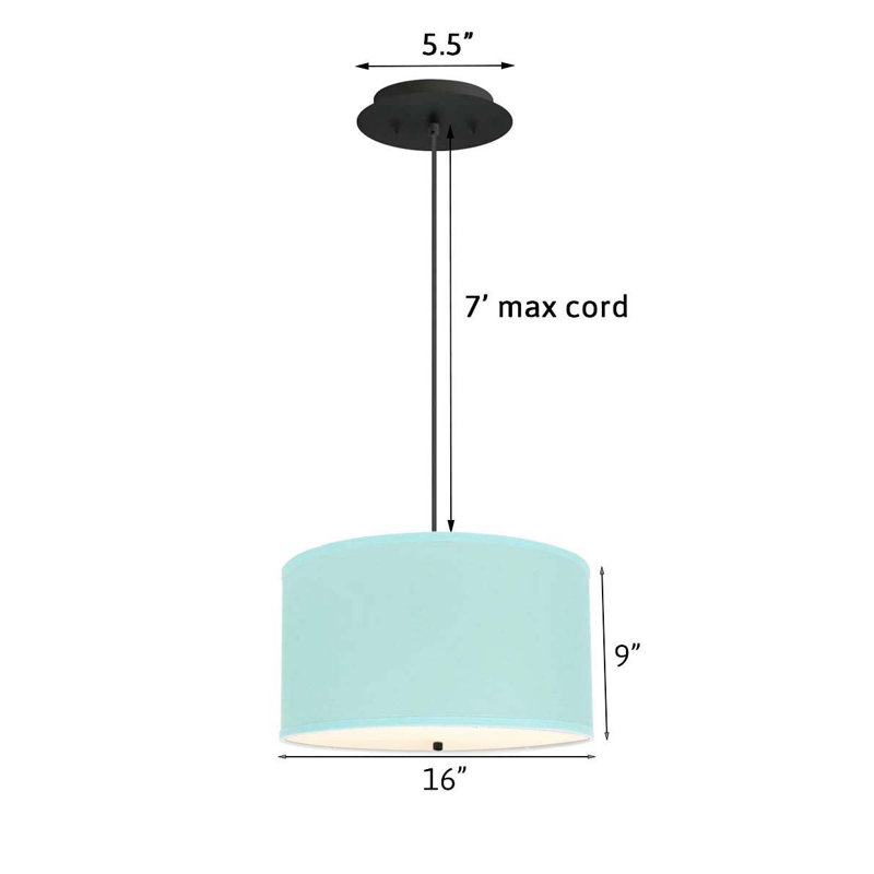 Ovies 2 - Light Drum Pendant, Black