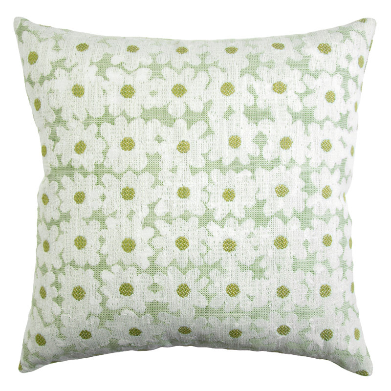 Daisy Performance Square Pillow Cover & Insert, Square 22", Pear