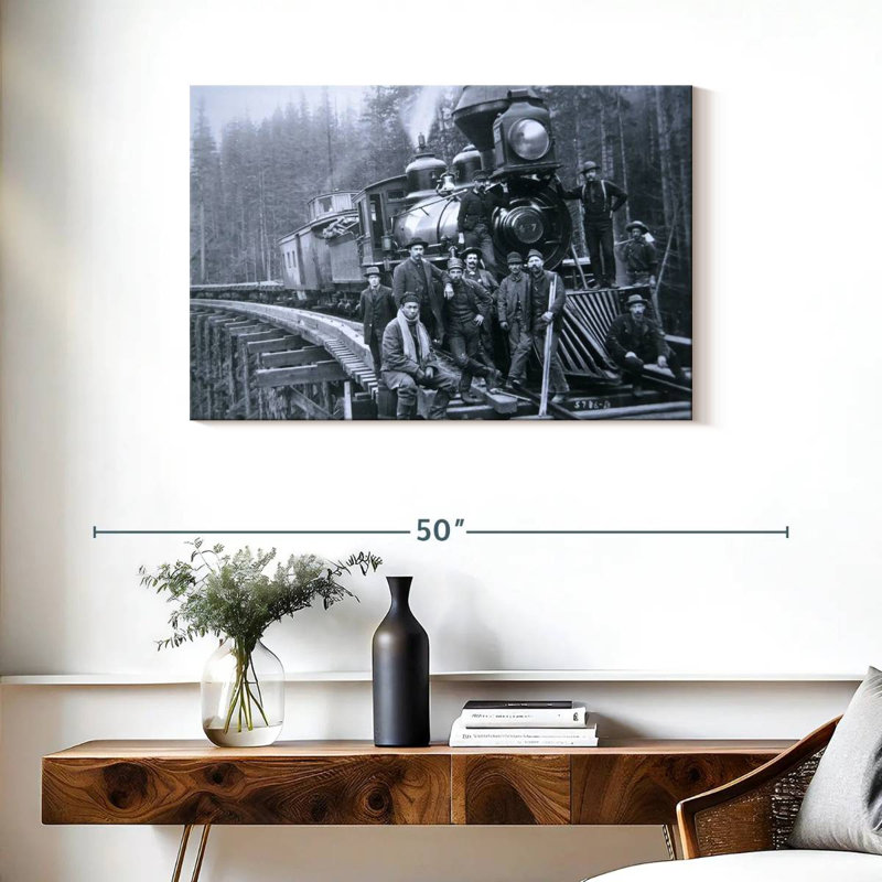 Lilie Railroad Construction Crew 1886, H 24 po x l 36 po