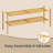 2 Tier 12 Pairs Bamboo Shoe Rack For Closet, Stackable Shoe Oragnizer-2119804732-2119804733