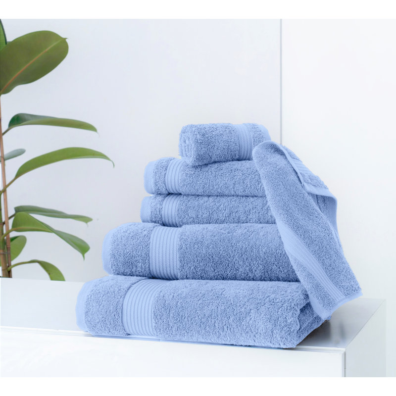 Hammel Amadeus Turkish Cotton Towels - Quick-Dry, Absorbent, and Luxuriously Soft, Set of 6, Blue