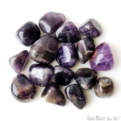 Amethyst Tumbled Stone, Gemstone Reiki Healing Stones, Home Décor Vase Filler, 100 Gram Lot