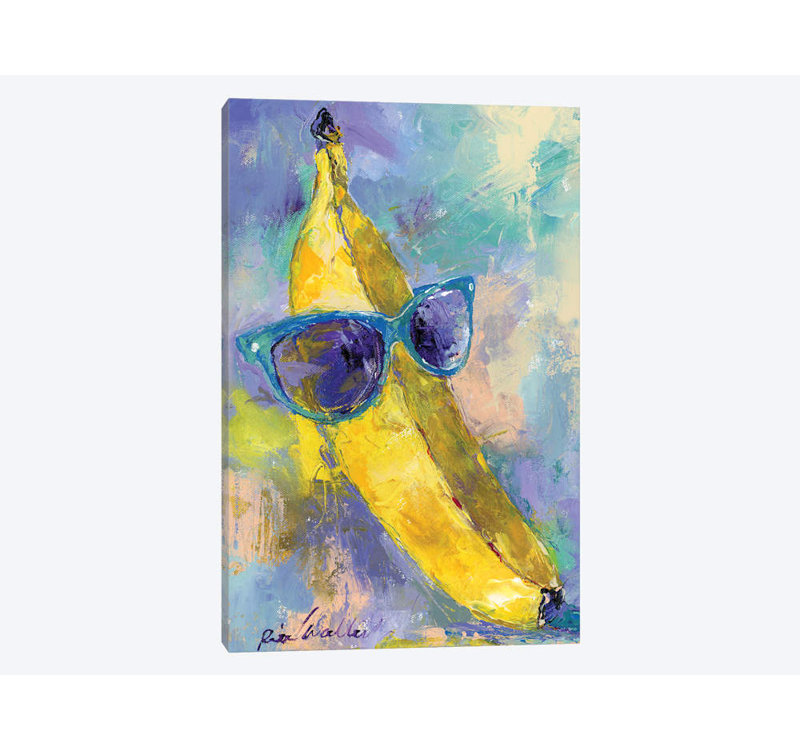 « art banana » par richard wallich, reproduction d’impression sur toile, H 18 po x l 12 po x P 1,5 po, Toile tendue