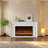 Ivory White Landscape Electric Fireplace-108072231