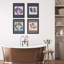 Multicolore, ensemble de 4 plantes géométriques pastel, impression murale encadrée sur papier, 4 pièces-93012442-93012443